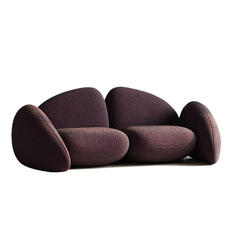 Italian Creative Modelling Hotel Lobby Furniture Fabric 2 Person Sofa