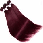 Healthy 99J Color Peruvian Straight Hair Bundles 30 Inch No Chemical