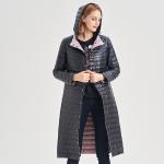 FODARLLOY 2022 Puffer Jacket Ladies Warm Hooded Cotton-Padded Clothes Slim Long