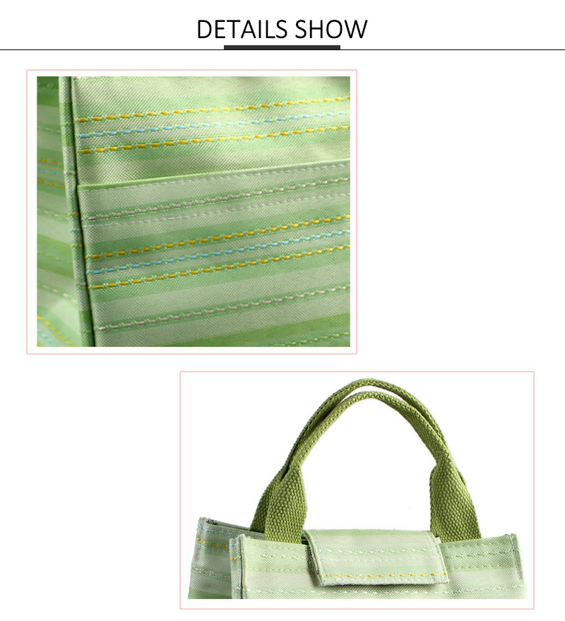 Embroidery Foldable H25Cm Insulated Lunch Cooler Bags