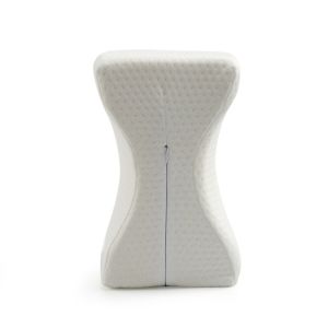 White Contour Side Sleepers Memory Foam Knee Wedge Pillow