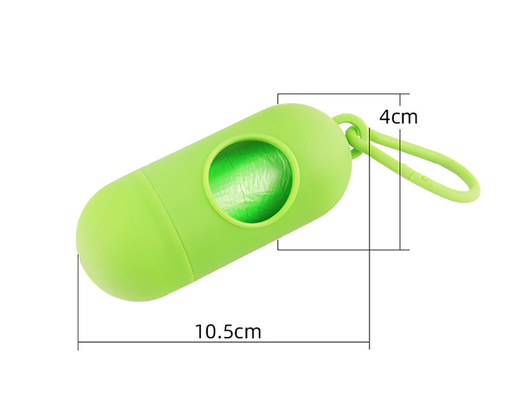 Blue Green Dog Waste Bag Holder 11.5*4.3cm Plastic Dog Poop Holder For Walks
