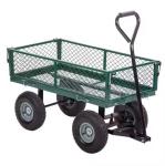 Foot Brake Steel Garden Mesh Cart For Heavy Duty Transport And Hauling In Garden