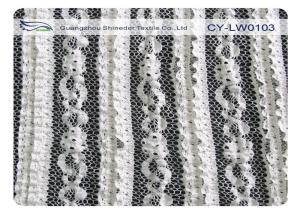 China Eco Friendly Cotton Stretch Lace Fabric For Dress , Garment Shrink-Resistant CY-LW0103 factory