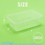 25oz 1 Compartment Meal Prep Containers 150 Packs, 150 Pieces Containers And 150