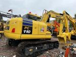 11000 KG Moving Type Crawler Chain Komatsu- Pc 110-7 Used Excavator In Good