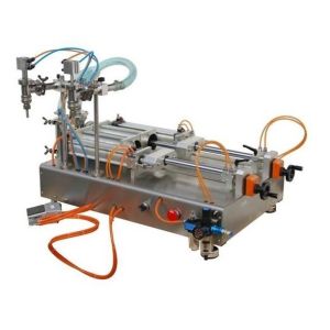 Full Pneumatic Double Head Table Top Liquid Filling Machine with 1% Filling