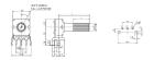 rotary potentiometer, carbon potentiometer, 12mm potentiometer with insulated