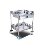 Stainless steel medical trolley single-layer trolley hospital trolley