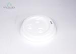 Plastic Hot Cups Takeaway Cup Lids Anti Leaking White / Black Color