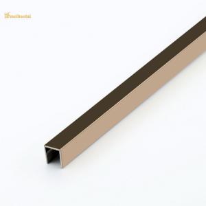 China Rose Polished Finished Stainless Steel Tile Trim Metal U Profiles factory