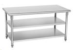 SS304 Anti Rust Heavy Duty Catering Work Table With Sold Shelf , Metal Rack