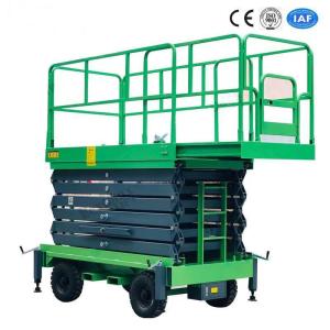 China 500Kg Loading Capacity Hydraulic Lift Platform 12m Height Mobile Scissor Elevating Lift factory