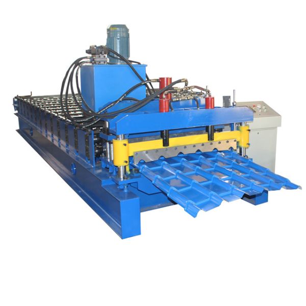 China 2025 New Design for Glazed Roof Tile Roof Sheet Roll Forming Machine With 18 Rows factory