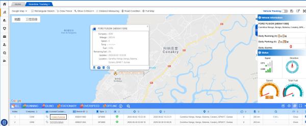 China Intelligent Fleet GPS Vehicle Tracking System Software For Android Technology factory