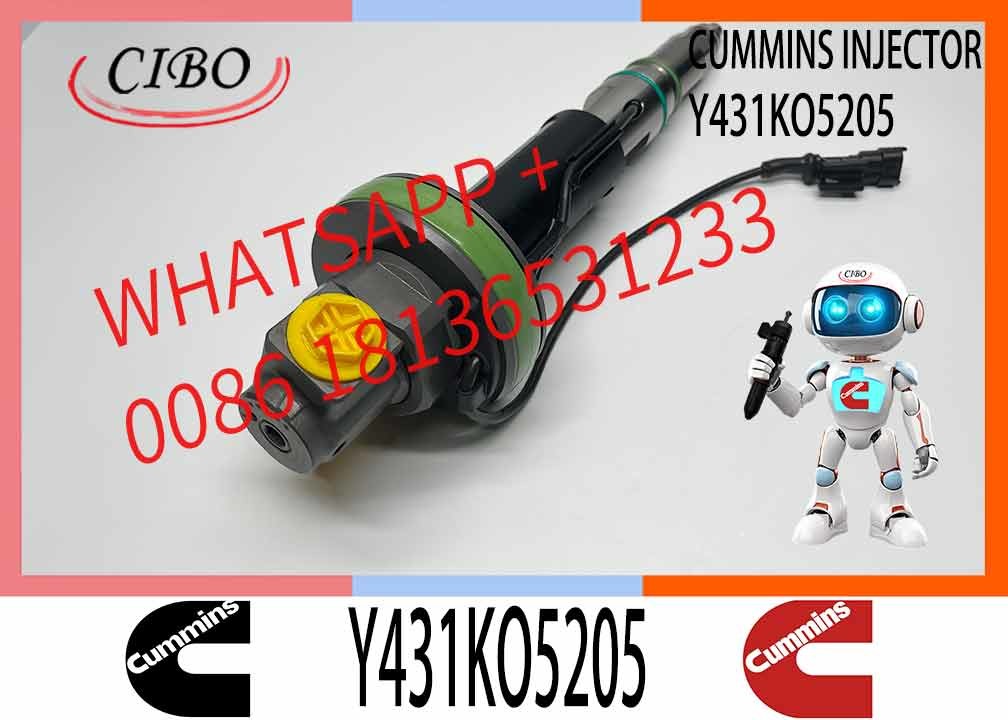 Diesel Common Rail Diesel Fuel Injector Y431K05205 4964171 For Cummins QSK19 QSK38 QSK60