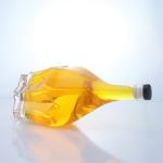 Flint Glass Embossed Design Screw Cap Spirit Bottle for Whisky Vodka Tequila Gin