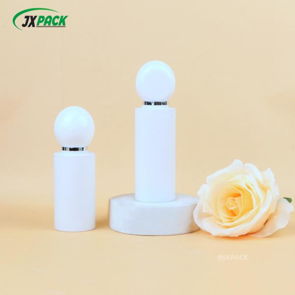 Personal Care Frosted Plastic Spray Bottles Cosmetic Cylindrical Green Frosted