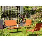 Outdoor Furniture AJUNION Colorful Macaron Metal Patio Set with 4 Seating Lounge
