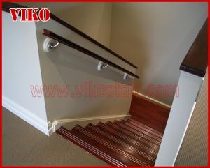China Double Steel Plate Staircase VK54S Railing 304 Stainless steel Tread beech , Handrail b eech Stringer,carbon factory