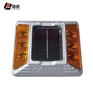 China Highway Aluminum Base 6 LED Light Flash Solar Road Stud Without Foot on sale