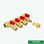Two Ways Three Ways to Six Ways Floor Heating System Water Mixer Valve Brass