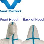 Autumn Special Feature Disposable White Micro Film Suit with Hood Abrasion Tear