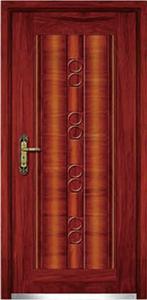 China steel wood security armored door factory