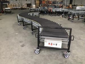 China Flexible Motorized Rubber Coated Roller Conveyor factory