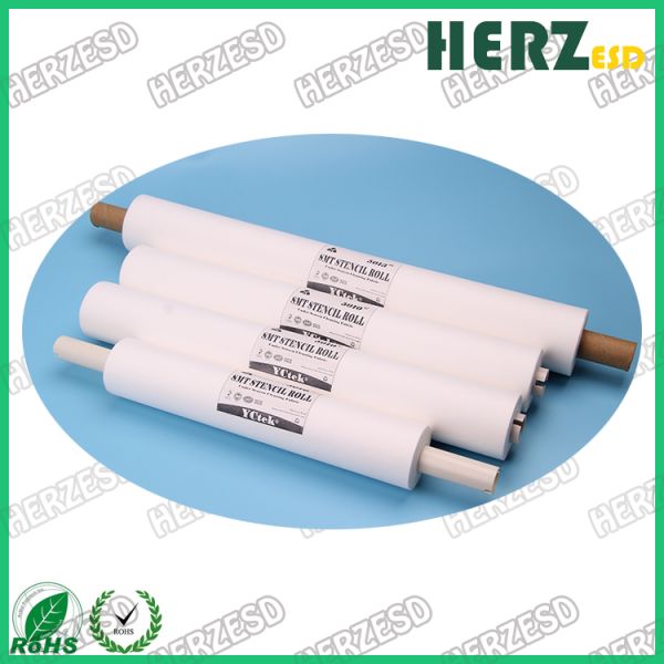 Cleanroom Plastic Core Woodpulp 56gsm Nonwoven SMT Stencil Wiper Rolls