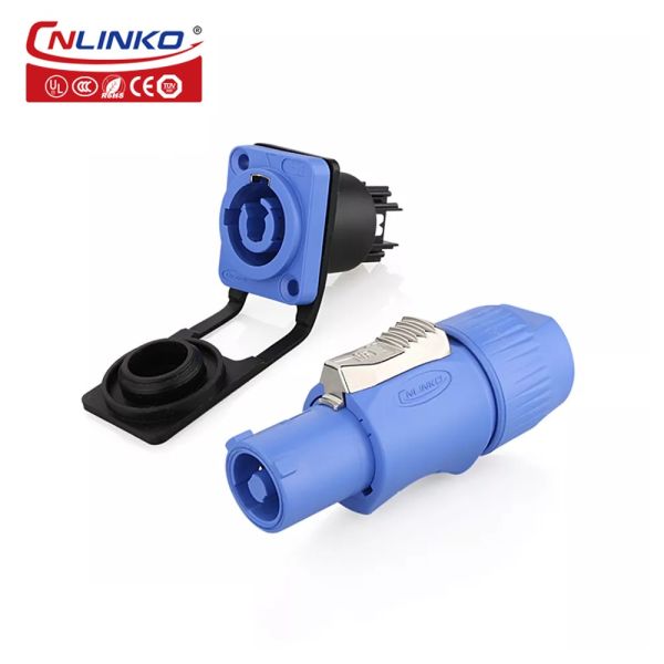 China Industrial DC Plug Solar Panel Powercon Connector 3 Pin Waterproof IP67 Plastic Plug and Socket Connector factory