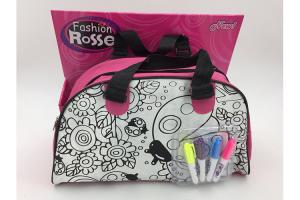 China DIY Painting Arts And Crafts Toys Zipper Locked Hand Bag With 4 Marker Pens factory