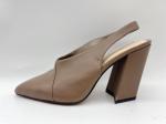 Lt Tan Ladies Soft Leather Sandals 5cm Stylish High Heels Sandals 10 Inch
