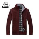 Full Zip Male Cardigan Clothing Zip Up Thicken Utility Knit Large Size Men Men's