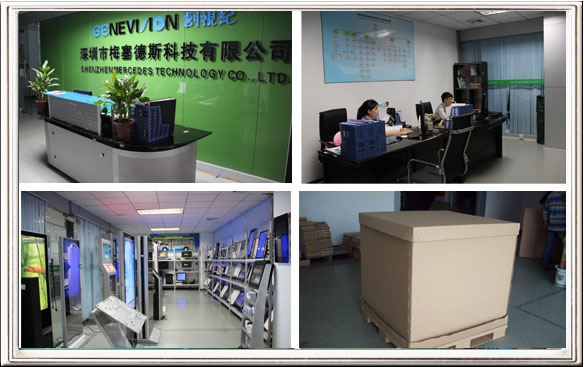 18.5 Inch Bus Digital Signage with Acrylic Panel and System Clock