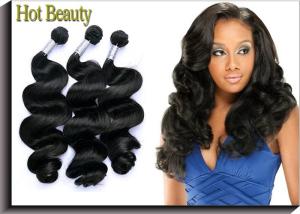China Loose Wave Virgin Peruvian Hair Extensions Natural Wave 20 Inch Peruvian Human Hair factory