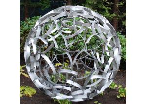 China Modern Outdoor Metal Sphere Stainless Steel Garden Ball Sculpture factory