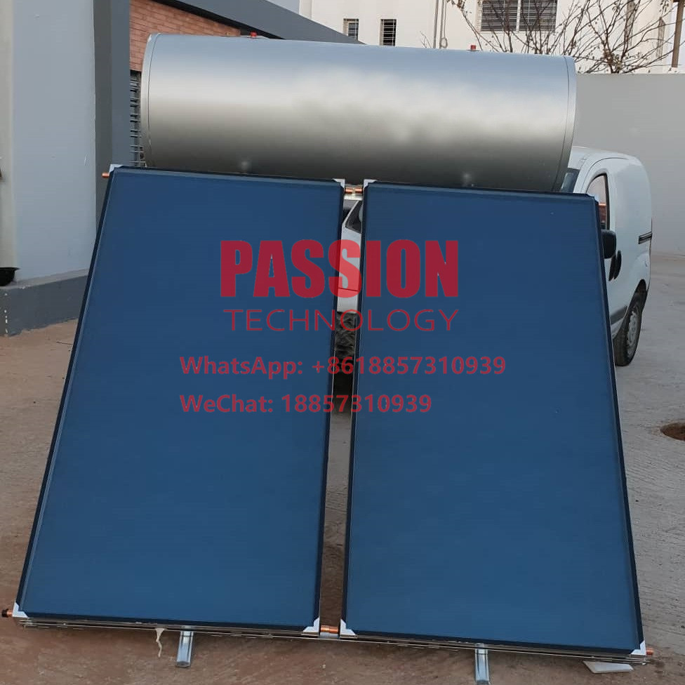 250L Flat Plate Solar Water Heater Black Chrome Flat Panel Solar Heating Collector