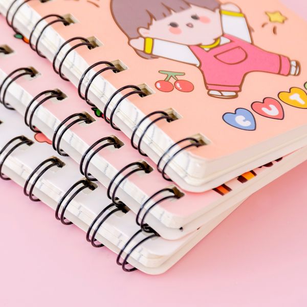 Fashion Eco A7 Friendly Animal Custom Mini Kawaii Kids Cute Spiral Notebook for Gift