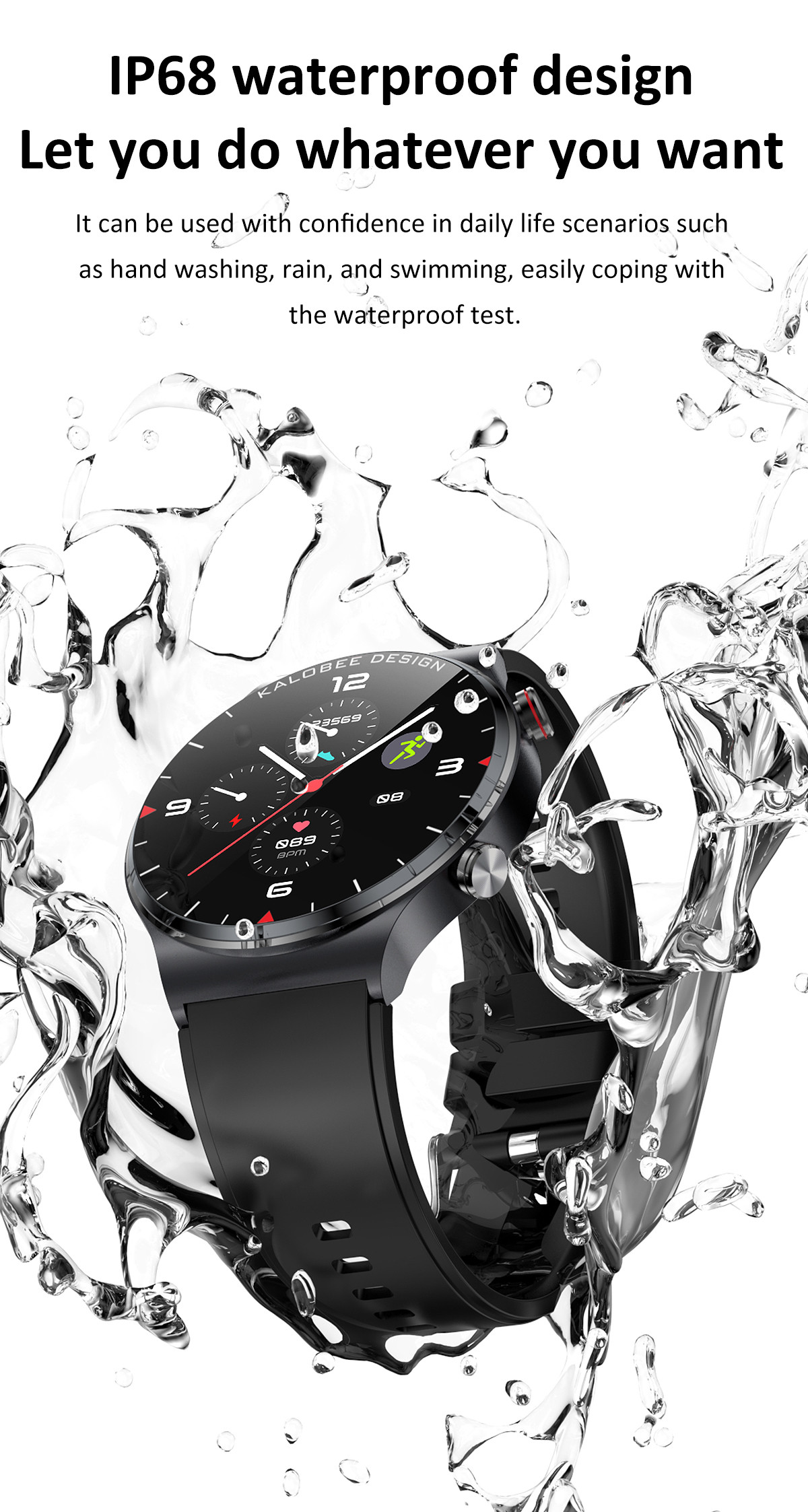 1.3 Inch BT4.0 Waterproof Sport Smartwatch 290mAH For HUAWEI GT2 PRO