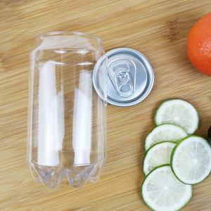 China 350ml Cylindrical Plastic Jars With Lids Beverages Water Juice factory