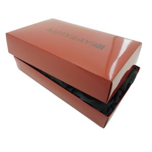 OEM 350gsm Wig Box Packaging Printing Lid And Base Paper Box With Satin Cloth