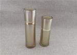 Light Gold Acrylic Cosmetic Bottle , Round Waist Fancy Lotion Bottles