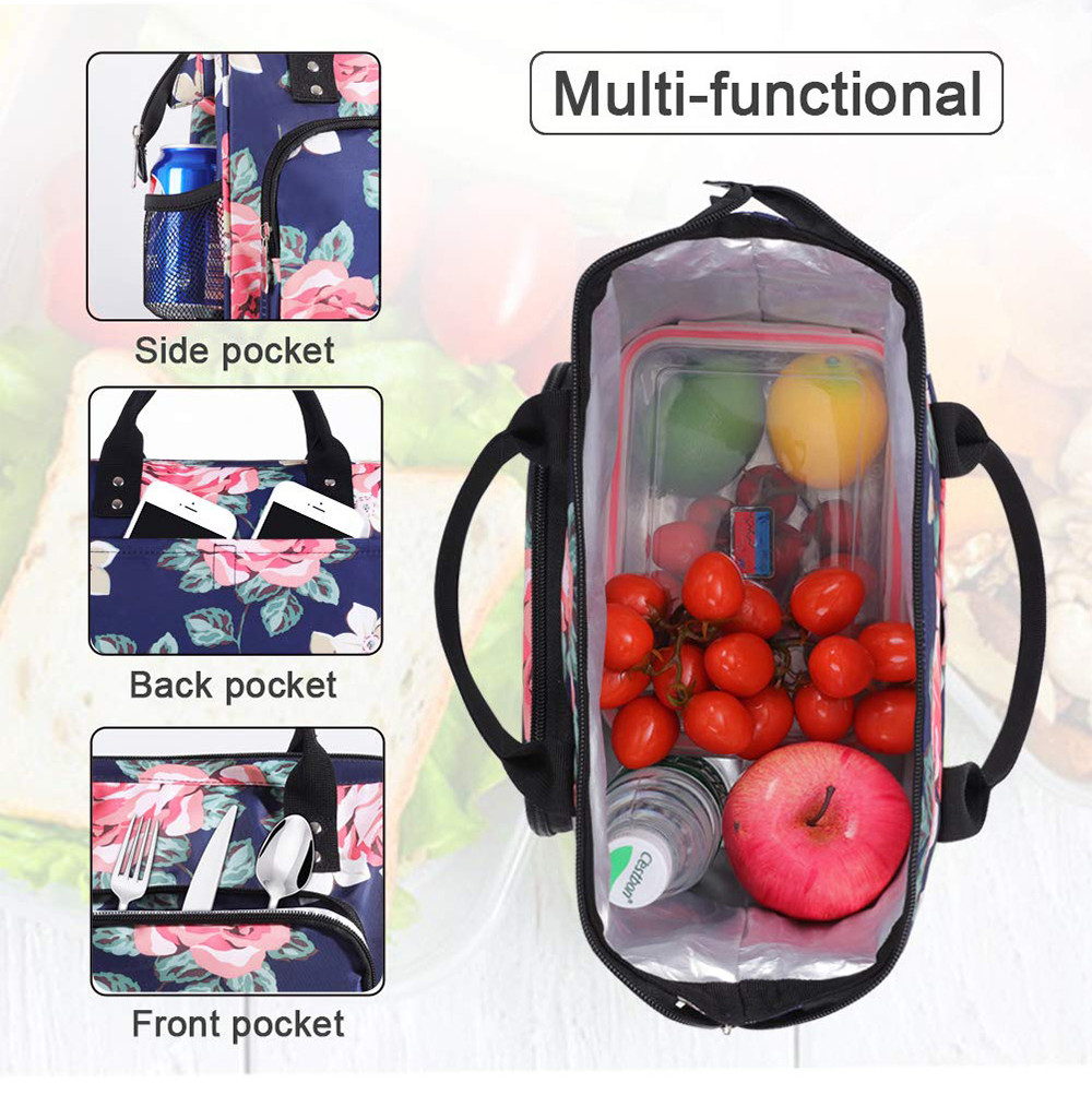 Thermal Insulated Leakproof Reusable Cooler Lunch Bags for Work Women
