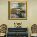 Franmed Claude Monet River Paintings , Nature Landscape Painting Canvas