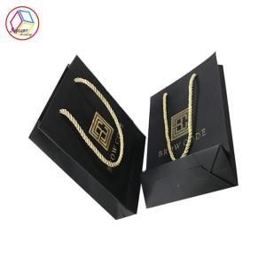 China Eco Friendly Black Paper Shopping Bags Recyclable Feature Eco - Friendly factory