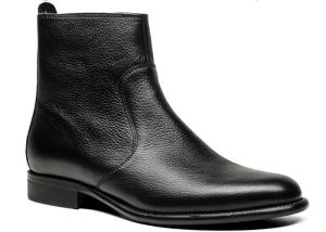 China Classic Fashion Mens Leather Dress Boots Normal Size Black High Top Boots For Office factory