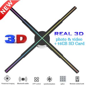 4D Hologram Projector Indoor Hologram Advertising Display with 3D Fan Stand and