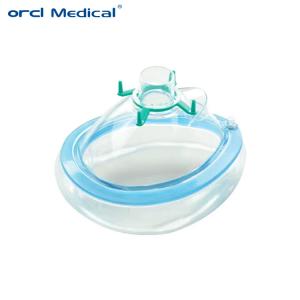 China Disposable Breathing Face Oxygen Silicone Medical PVC Anesthesia Mask Without Inflation Valve Anesthesia Mask Supply factory