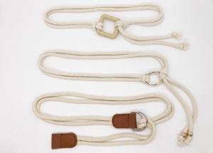 China 1.5CM Beige Color Stretch Webbing Belt , Ladies Webbing Belt 65 - 80cm Length factory